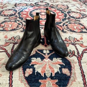 Unutzer Black Chelsea Ankle Boots for Women 7.5